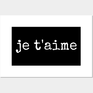 je t'aime Posters and Art